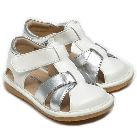 Silver Streak Sandal Squeaky Shoes