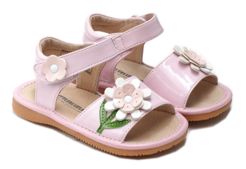 Pink Daisy Sandal Squeaky Shoes